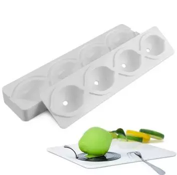 Стильная форма для муссового торта, десерта, шоколада, сладостей, французского печенья, инструмента для льда, многоцелевая силиконовая форма с отверстиями 3D Lemon (4 форма)