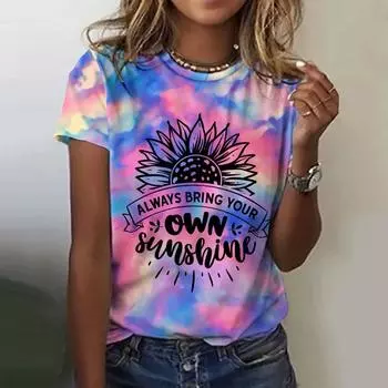 Стильная футболка для женщин с буквенным принтом, летние футболки большого размера, женская одежда, блузка с круглым вырезом и короткими рукавами, большой размер XXS