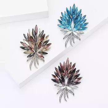 Стильная и элегантная брошь-факел из сплава, брошь-корсаж для женского костюма, стильная бижутерия высокого класса