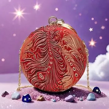 Стильная и элегантная женская сумка через плечо в китайском стиле с вышивкой в виде павлиньих перьев