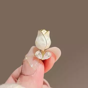 Стильная и изысканная пряжка нагрудной булавки Tulip Anti-Light, высококачественная женская фиксированная рубашка, нагрудная одежда, скрытая пуговица без швов