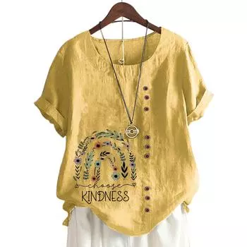 Стильная и непринужденная женская хлопковая футболка с персонализированным принтом S синий