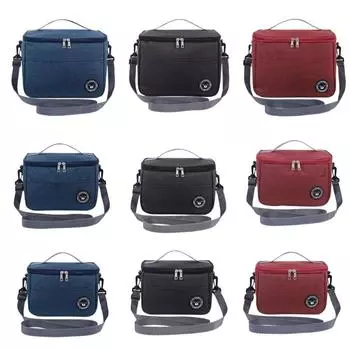 Стильная и прочная термосумка для ланча. Термосумки-холодильники сохранят вашу еду теплой в любом месте. S чёрный