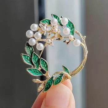 Стильная и простая брошь-булавка в виде гардении из эмалевого сплава с каплей масла, женская булавка, аксессуары