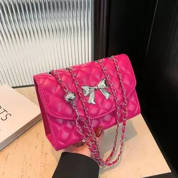 Стильная и простая маленькая квадратная сумка 2024 года, новая простая повседневная сумка через плечо, сумка-мессенджер, популярная тенденция, маленькая квадратная сумка для поездок на работу чёрный