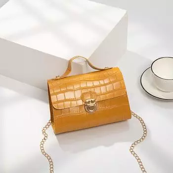 Стильная и простая наплечная сумка 2025 новая сумка-мессенджер с цепочкой женская сумка сумка для мобильного телефона и мелочи жёлтый