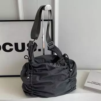 Стильная и простая нейлоновая сумка, большая вместимость, повседневная сумка через плечо, сумка-мессенджер для инструментов, женская сумка для поездок на работу серый