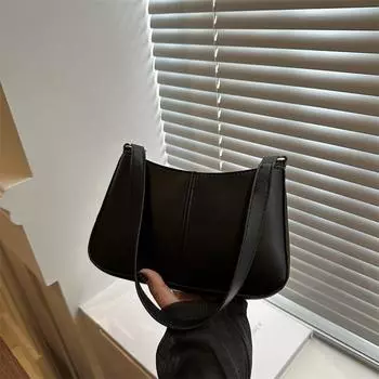 Стильная и простая повседневная иностранная сумка 2024 года, однотонная, новая модная текстура, большая вместимость, простая женская сумка через плечо под мышкой, маленькая квадратная сумка белый