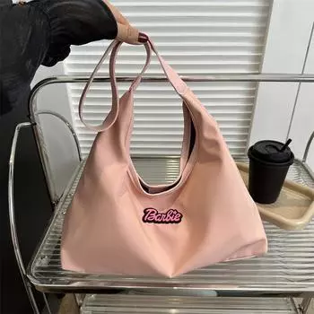 Стильная и простая сумка через плечо, повседневная сумка для поездок на работу, женская сумка подмышкой, летняя новая сумка 2024 года, женская сумка-тоут большой вместимости чёрный