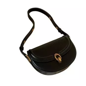 Стильная и простая в стиле ретро сумка-седло Oblique Span одно плечо женская сумка чёрный