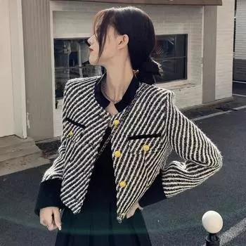 Стильная и роскошная короткая куртка для миниатюрных женщин с плотным и теплым дизайном S