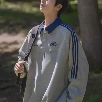 Стильная и удобная мужская толстовка 2024 года — модный свободный крой для осени/зимы L красный