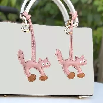 Стильная кожаная кукла-кошка, мультяшный милый рюкзак, подвесное украшение, аксессуары, способные кавайные брелки с животными, подарки