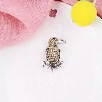 Стильная креативная милая брошь в виде животного с бриллиантами