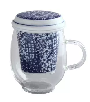 Стильная кружка Toyo Ceramics Arita Ware Cerando Glass Gojo IW-002 синий