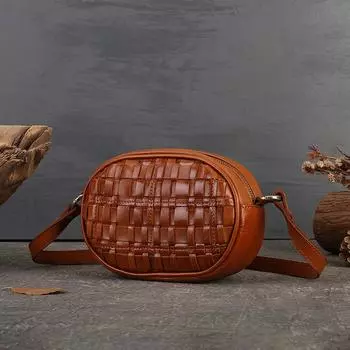 Стильная маленькая трикотажная женская сумка через плечо, винтажная кожаная сумка через плечо, женская кожаная сумка, все 21*6*15 зелёный