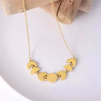 Стильная мода шикарное позолоченное невыцветающее геометрическое ожерелье с подвеской персонализированные трендовые ювелирные изделия