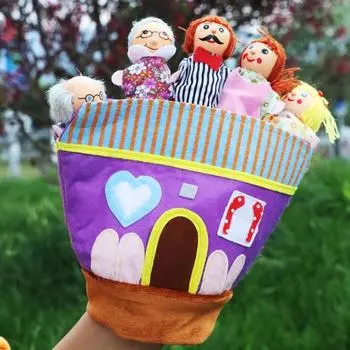 Стильная мультяшная кукла, ролевая игрушка, семейная кукла-марионетка, плюшевая игрушка, рассказывающая историю, подарок на вечеринку фиолетовый