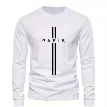 Стильная мужская футболка с длинным рукавом и круглым вырезом с принтом креста и букв на весну и осень M чёрный