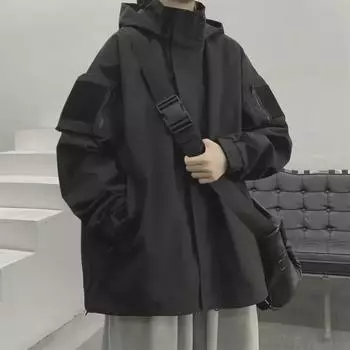 Стильная мужская корейская повседневная куртка на весну и осень 3XL зелёный