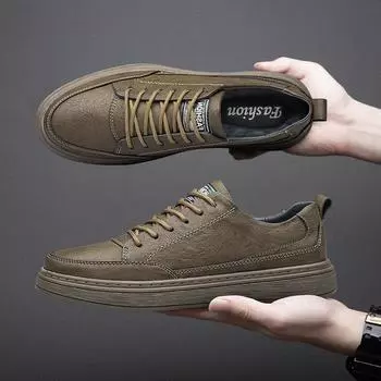 Стильная мужская повседневная обувь, повседневные мужские кроссовки из натуральной коровьей кожи, дизайнерская обувь для отдыха, обувь для скейтборда, новые удобные 37