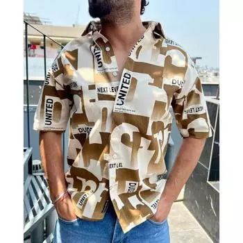 стильная мужская рубашка для коктейлей и вечеринок M