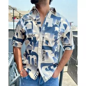 стильная мужская рубашка для коктейлей и вечеринок M