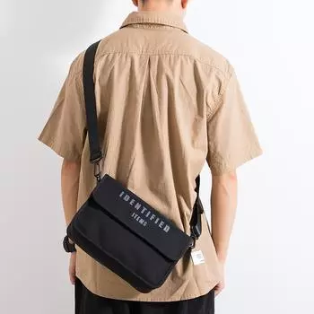 Стильная мужская сумка через плечо, простая сумка-перекидка, повседневная уличная сумка-мессенджер для инструментов чёрный