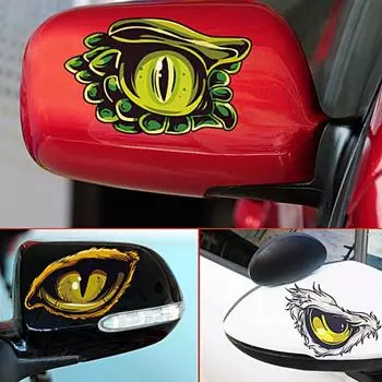 Стильная наклейка на зеркало заднего вида без остатков, экологически чистая, устойчивая к царапинам A