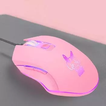 Стильная настольная мышь, быстрый отклик, эргономичная, высокая производительность розовый