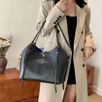 Стильная однотонная ПУ легкая сумка премиум-класса через плечо трендовая сумка для путешественников и зрелых рабочих сумок высокого качества для зрелых дам