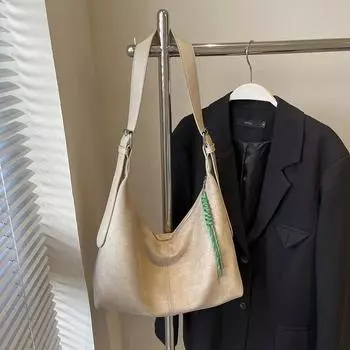 Стильная однотонная сумка на молнии через плечо, высококачественная простая замшевая сумка, мягкая популярная сумка через плечо чёрный