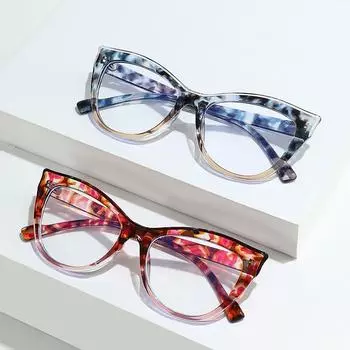 Стильная оправа для очков «кошачий глаз» с цветочным фильтром UV TR90, блокирующая синий свет, оптическая оправа для очков
