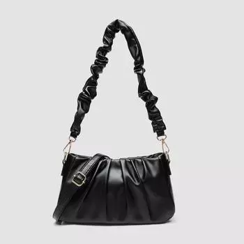 Стильная плиссированная сумка Cloud для подмышек для поездок на работу, минималистичная сумка-багет через плечо для женщин чёрный