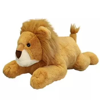 Стильная плюшевая кукла-лев, очаровательная имитация куклы-льва, полностью заполненное украшение, мягкая игрушка-симуляция куклы-льва, украшение