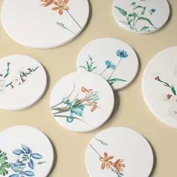 Стильная подставка для чашек с цветочным принтом, элегантный дизайн, теплоизоляция, водопоглощающий обеденный стол, круглый универсальный коврик для столовых приборов C