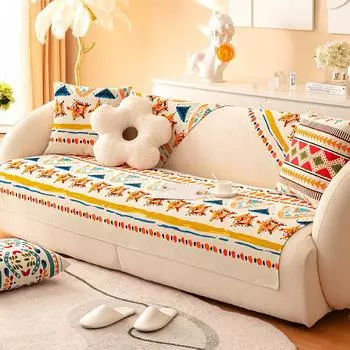 Стильная подушка для дивана, универсальный противоскользящий чехол на все времена года, универсальный чехол для подушки сиденья, простой утолщенный универсальный чехол 70*70cm