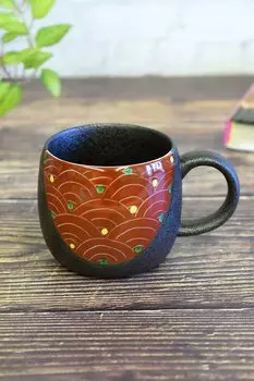 Стильная посуда Кутани Цинхай 60-летие древние времена Кишоу подарок на день рождения кружка, волна, празднование, праздник, празднование, подарок, красный