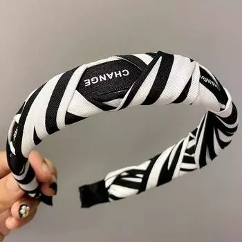 Стильная повязка на голову с лентой и сменными буквами, закрученная, для женщин, для шопинга, путешествий, шикарный женский обруч для волос, аксессуары
