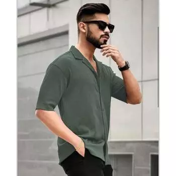 стильная праздничная одежда и повседневная рубашка для мужчин M