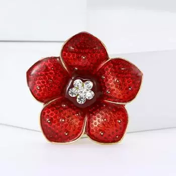 Стильная простая брошь-мак из сплава с эмалью, универсальная креативная женская одежда, брошь-украшение на булавке