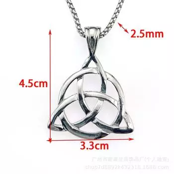 Стильная простая цепочка из титановой стали литой ирландский комбинированный золотой кулон ожерелье цепочка для свитера аксессуары