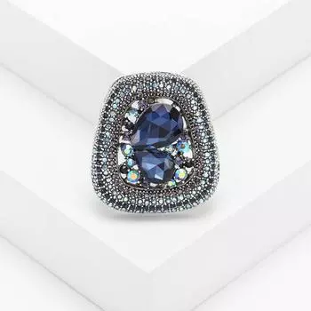 Стильная ретро-геометрическая брошь из хрустального стекла с бриллиантами, высококачественный блейзер, булавка для одежды