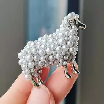 Стильная ретро простая маленькая брошь из жемчуга Мяньян милая булавка с животным темпераментом аксессуары