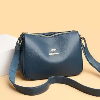 Стильная сумка через плечо из мягкой кожи, создающая ощущение атмосферы, женская сумка чёрный