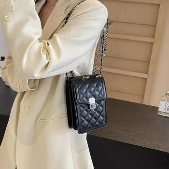 Стильная сумка для мобильного телефона из однотонного полиуретанового материала, легкая и портативная, подходит для шопинга, вечеринок, поездок на работу.