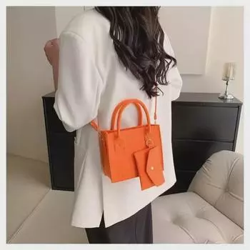 Стильная сумка Niche Texture 2025 года: Универсальный фетровый комплект из двух предметов для матери и ребенка: через плечо и через плечо 20x18x10 cm