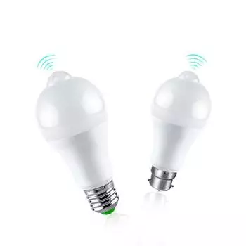 Стильная светодиодная лампа с датчиком движения 12 Вт 18 Вт B22 E27 Светодиодная лампа Bombillas PIR Светодиодная лампа Умная лампа 110 В 220 В Теплый белый Warm White,B22 12W