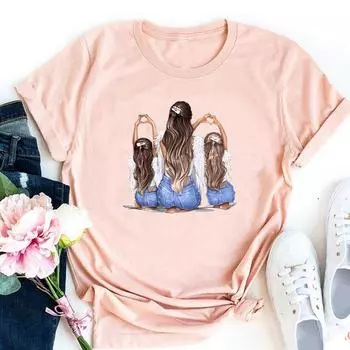 Стильная трендовая футболка, модная футболка, одежда 90-х годов, стильная милая повседневная женская футболка с коротким рукавом с принтом, женская женская футболка с графикой S