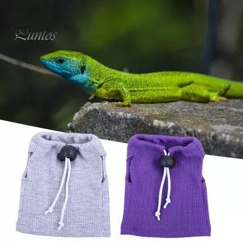 Стильная удобная мягкая текстура одежды для домашних животных однотонная футболка с изображением ящерицы одежда на каждый день S чёрный